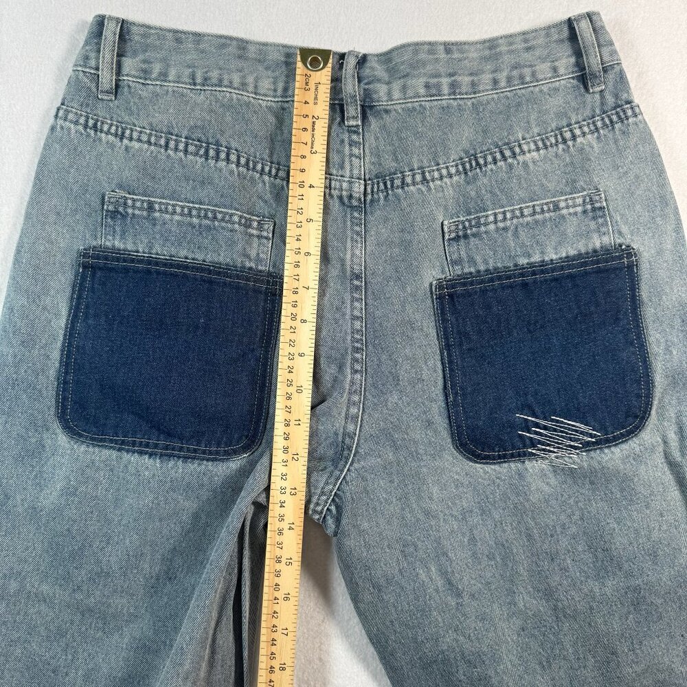 Aelfric Eden Jeans Womens 34 Blue Wide Leg Mid Rise Medium Wash - Picture 9 of 13